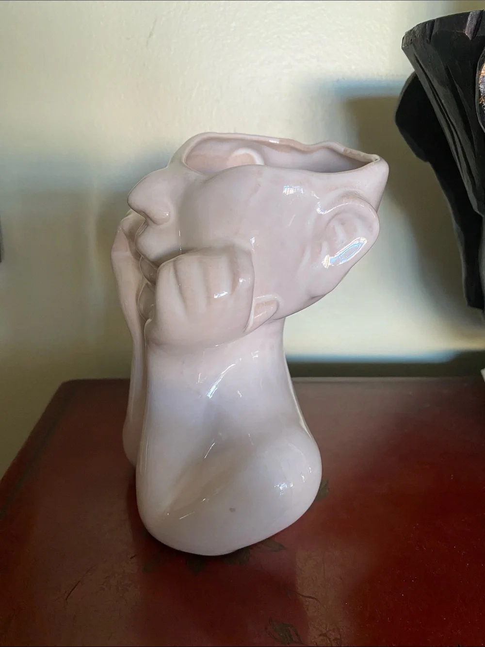 Modern Ceramic Face Sculpture Planter /vase